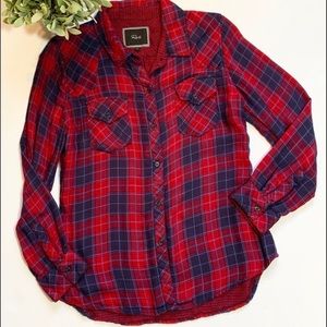 Rails red plaid button down shirt - super soft!